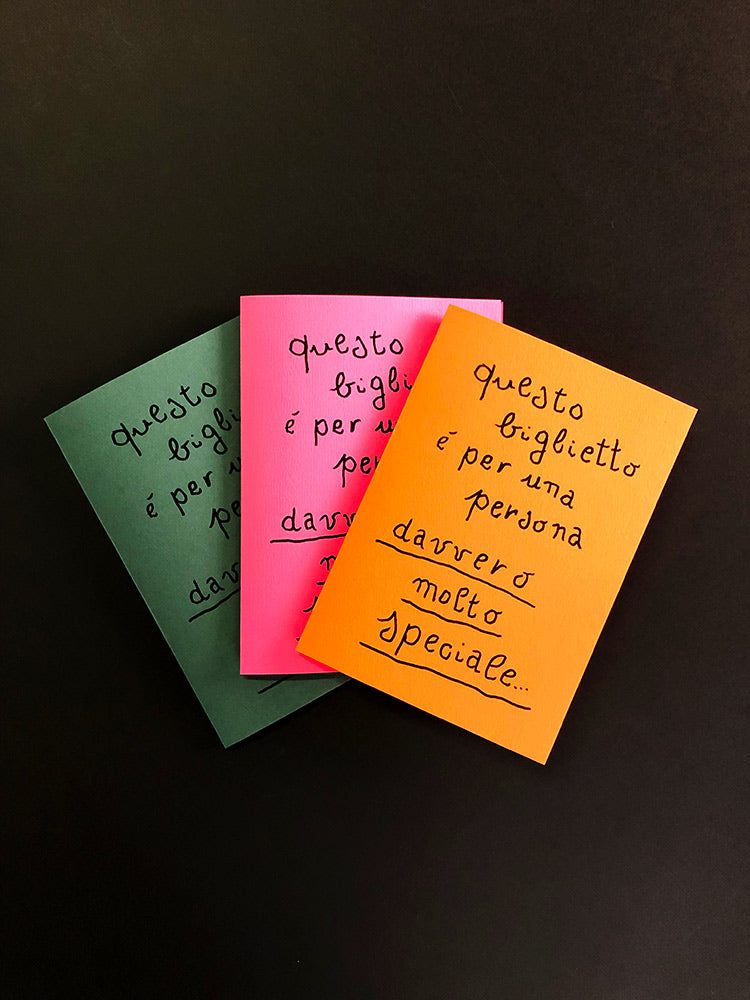 Biglietto per persona davvero molto speciale