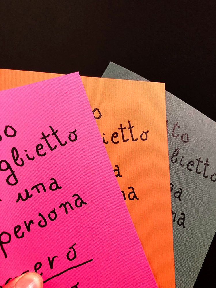 Biglietto per persona davvero molto speciale